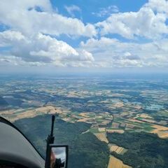 Flugwegposition um 11:03:41: Aufgenommen in der Nähe von Dillingen a.d. Donau, Deutschland in 1633 Meter